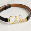 Chloé Logo Script Buckle Belt