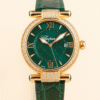 Chopard Imperiale Green Dial Diamond Bezel Ladies Watch