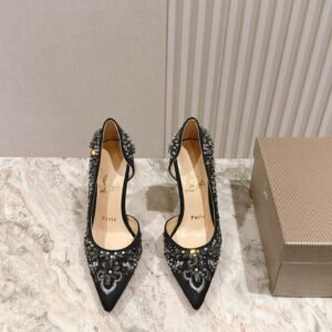 Christian Louboutin Uptown Embroidered Satin Pump