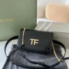 Tom Ford Leather Croc-effect Bag with Logo Plaque - Green