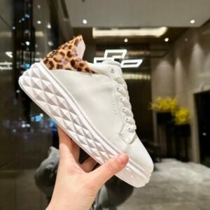 Jimmy Choo Diamond Light Maxi White/Leopard Sneakers