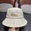 Fendi Monogram Bucket Hat with Gold Logo