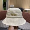 Fendi Monogram Bucket Hat with Gold Logo