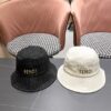 Fendi Monogram Bucket Hat with Gold Logo