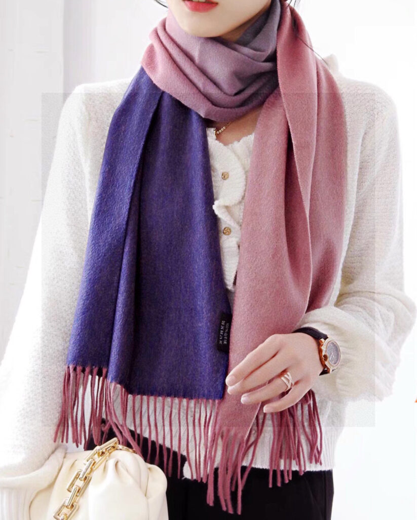 Hermès Multicolor Wool Fringe Scarf