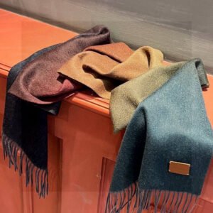 Hermès Wool & Cashmere Fringe Scarf
