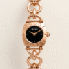 Gucci 3900 Series Black Dial Gold Bracelet Watch