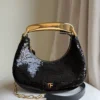 Tom Ford Bianca Mini Hobo Bag in Black Sequins