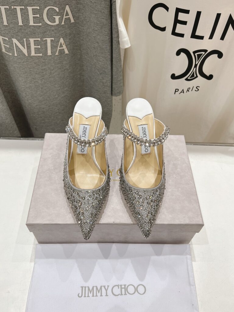 Jimmy Choo Bing Slingback Diamond High-Heeled Sandals