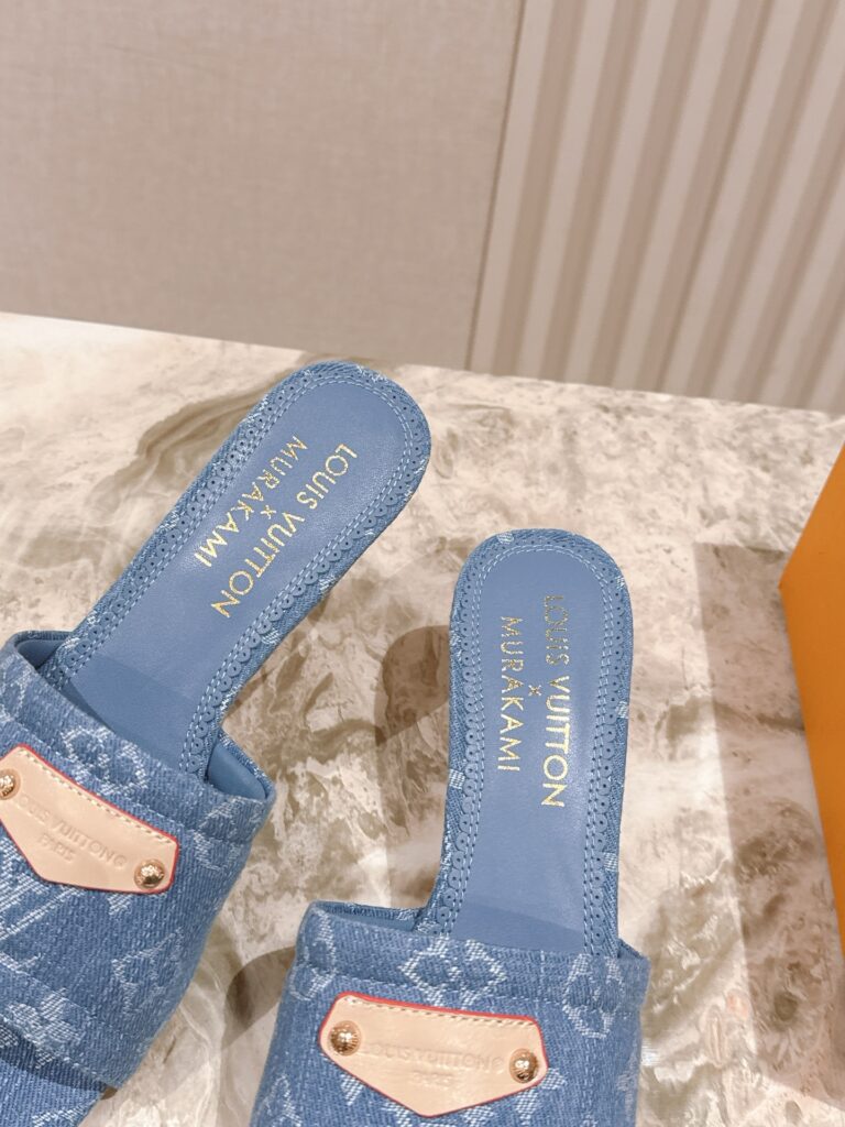 Louis Vuitton Denim Monogram Lily Sandals