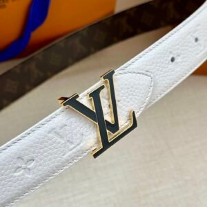 LV Initiales 40mm Reversible Belt White