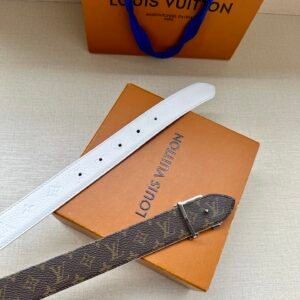 LV Initiales 40mm Reversible Belt White