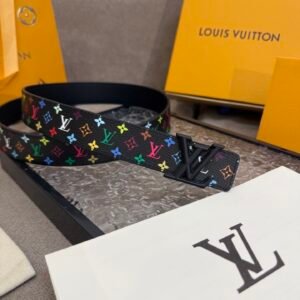 LV Initiales Belt – Black Multicolore
