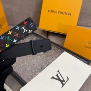 LV Initiales Belt – Black Multicolore
