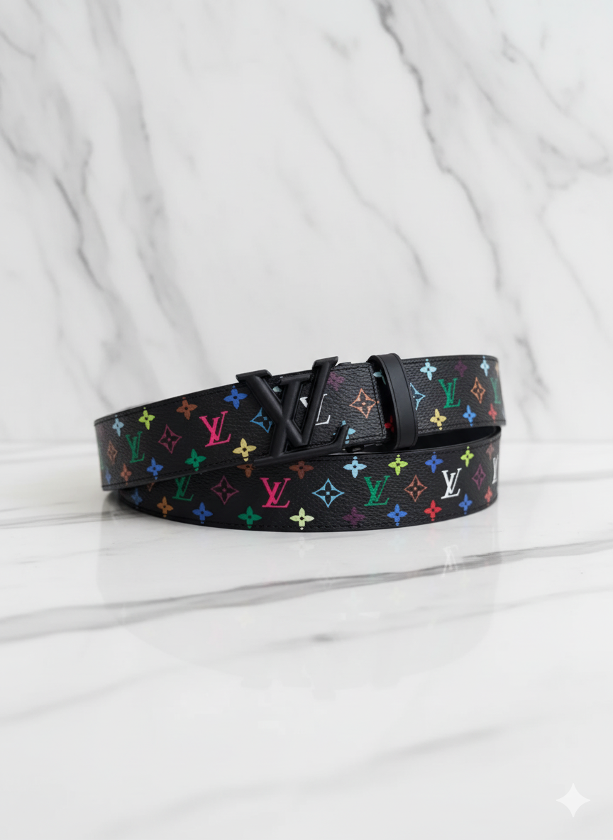 LV Initiales Belt – Black Multicolore N