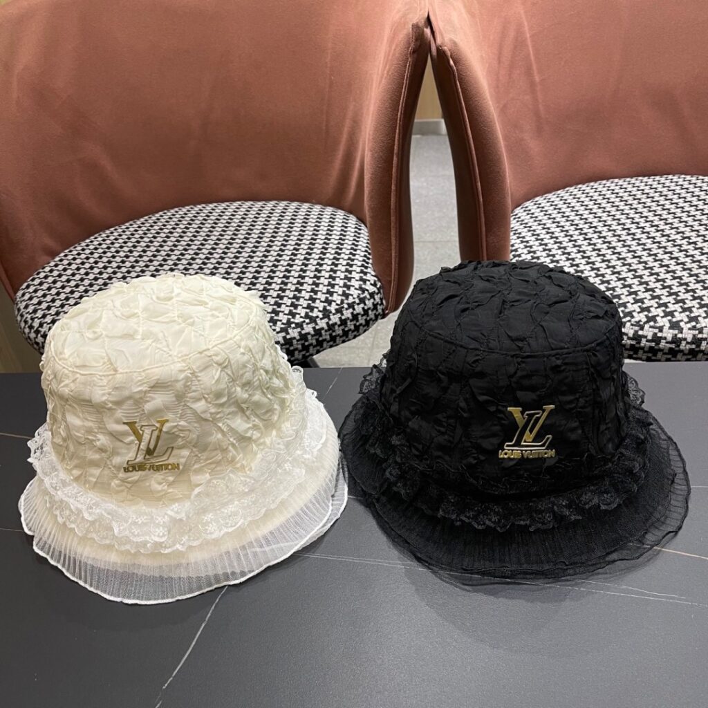 Louis Vuitton Lace-Trim Bucket Hat