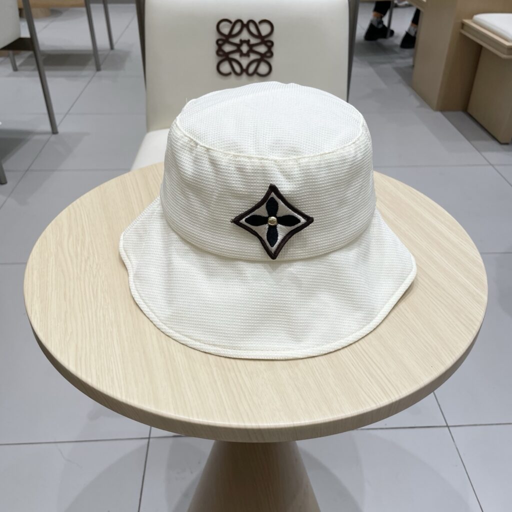 Louis Vuitton White Monogram Flower Bucket Hat