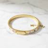 Louis Vuitton Nanogram Enamel Bangle Bracelet