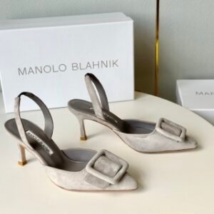 Manolo Blahnik Maysli Suede Slingbacks