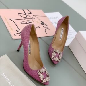 Manolo Blahnik Hangisi Glitter Pumps