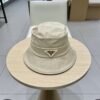 Prada Bucket Hat with Logo Plaque