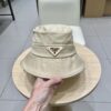 Prada Bucket Hat with Logo Plaque