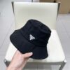 Prada Bucket Hat with Logo Plaque