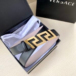 Versace Greca Buckle Leather Belt