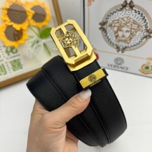 Versace Medusa Buckle Leather Belt