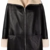 Acne Studios Oversized Shearling-Lined Leather Jacket