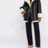 Acne Studios Oversized Shearling-Lined Leather Jacket