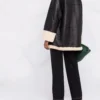 Acne Studios Oversized Shearling-Lined Leather Jacket