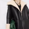Acne Studios Oversized Shearling-Lined Leather Jacket