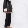 Acne Studios Oversized Shearling-Lined Leather Jacket