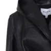 Alaïa Black Leather Hooded Jacket