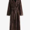 Althea Dark Leopard Ponyhair Trench Coat