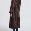 Althea Dark Leopard Ponyhair Trench Coat