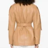 BOSS Belted Leather Shirt Jacket