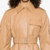 BOSS Belted Leather Shirt Jacket
