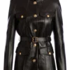 Bally Belted Military-Inspired Leather Jacket