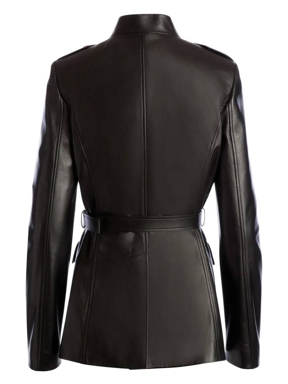 Bally Belted Military-Inspired Leather Jacket