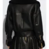 Balmain Shearling-Lined Leather Aviator Jacket in Black