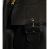 Balmain Shearling-Lined Leather Aviator Jacket in Black