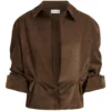 Barlington Cropped Suede Shirt Jacket