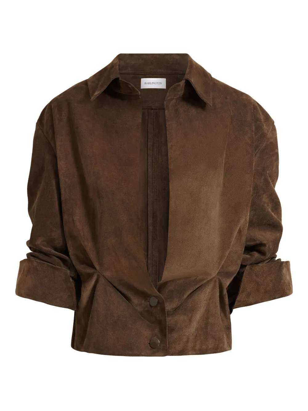 Barlington Cropped Suede Shirt Jacket