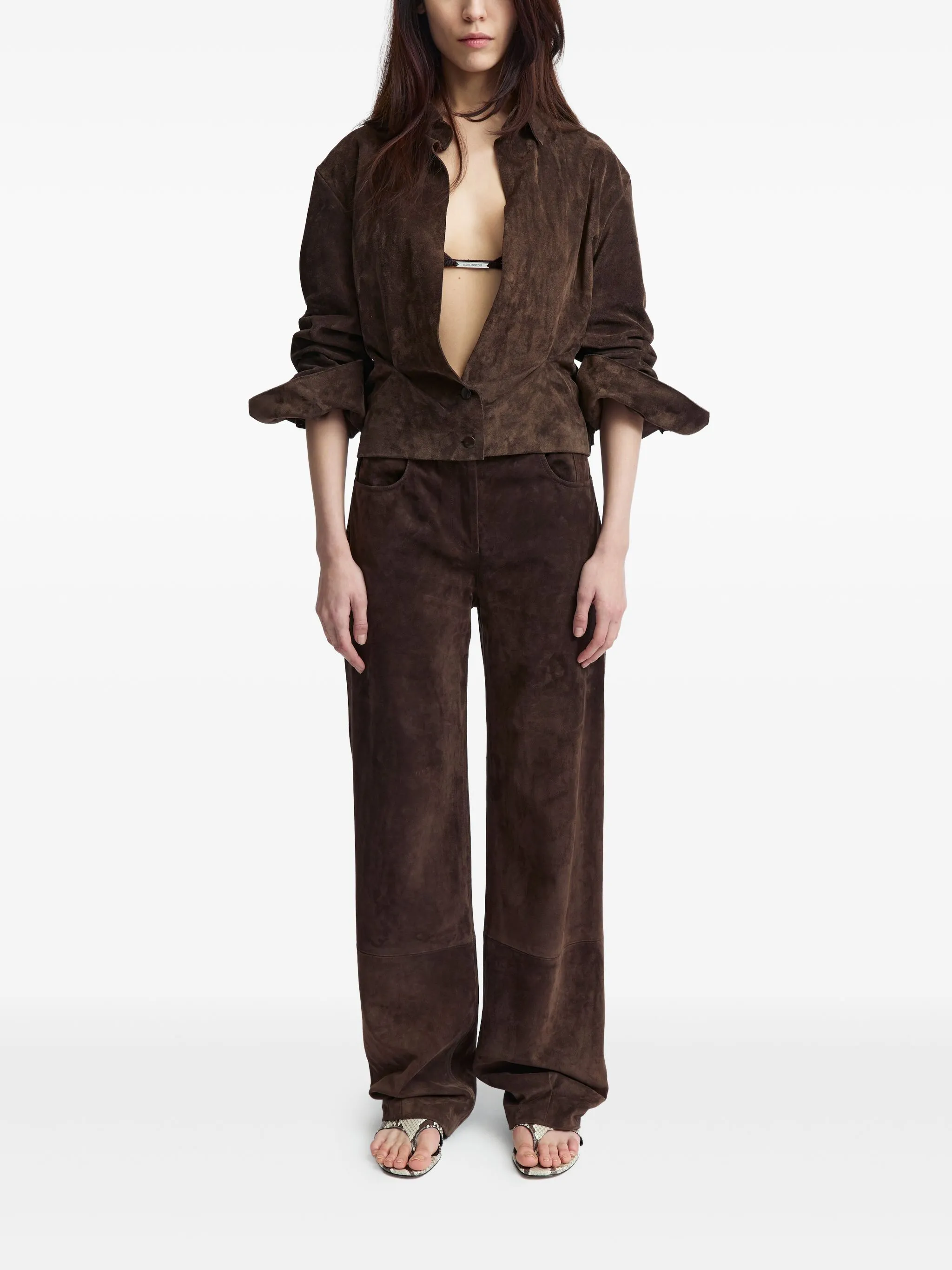 Barlington Cropped Suede Shirt Jacket