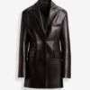 Black Prestige Leather Coat