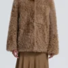 Carolyn Honey Shearling Jacket