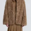 Carolyn Honey Shearling Jacket