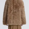 Carolyn Honey Shearling Jacket